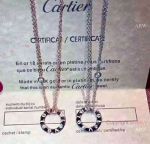 Replica Cartier Double Chain Pendant - 925 Silver & Rose Gold